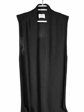 Wilfred Black Open-Front Knit Cardigan